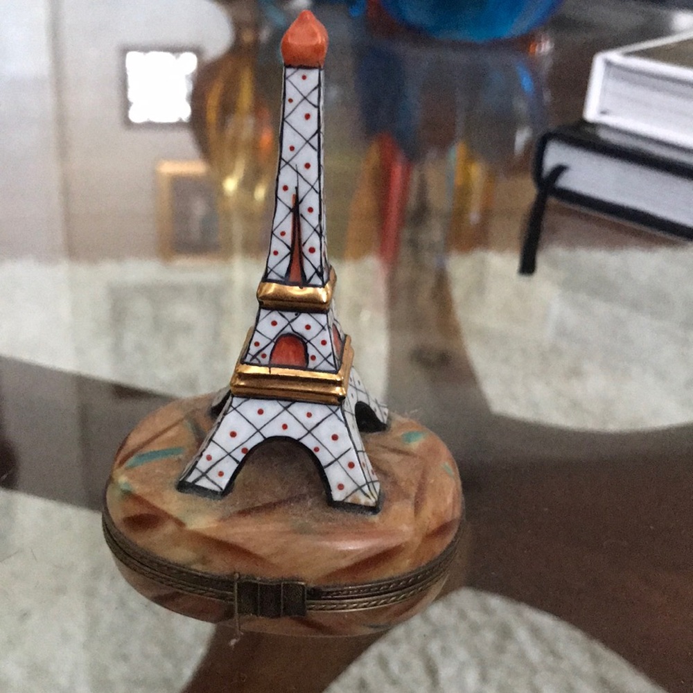 Limoges Eiffel Tower trinket box